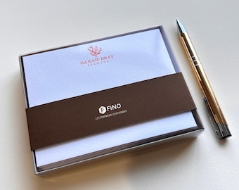 Personalisierte Letterpress Grußkarten mit Randbemalung