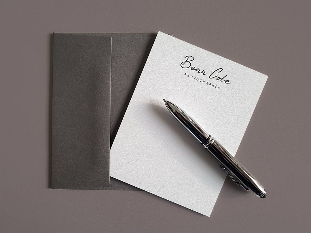 Personalized Letterpress Note Cards - Etsy