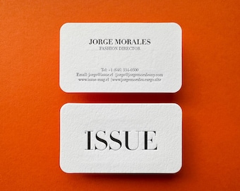 Abgerundete Ecken Letterpress Visitenkarten, Custom Design