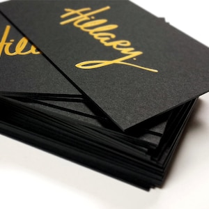 Black Business Cards - 700gsm - Foil on double sided
