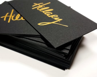 Black Business Cards - 700gsm - Foil on double sided