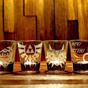 Legend of Zelda Shot Glass Set of 4