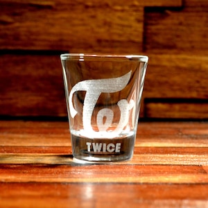 TWICE Kpop Etched 1.5 oz Shot Glass