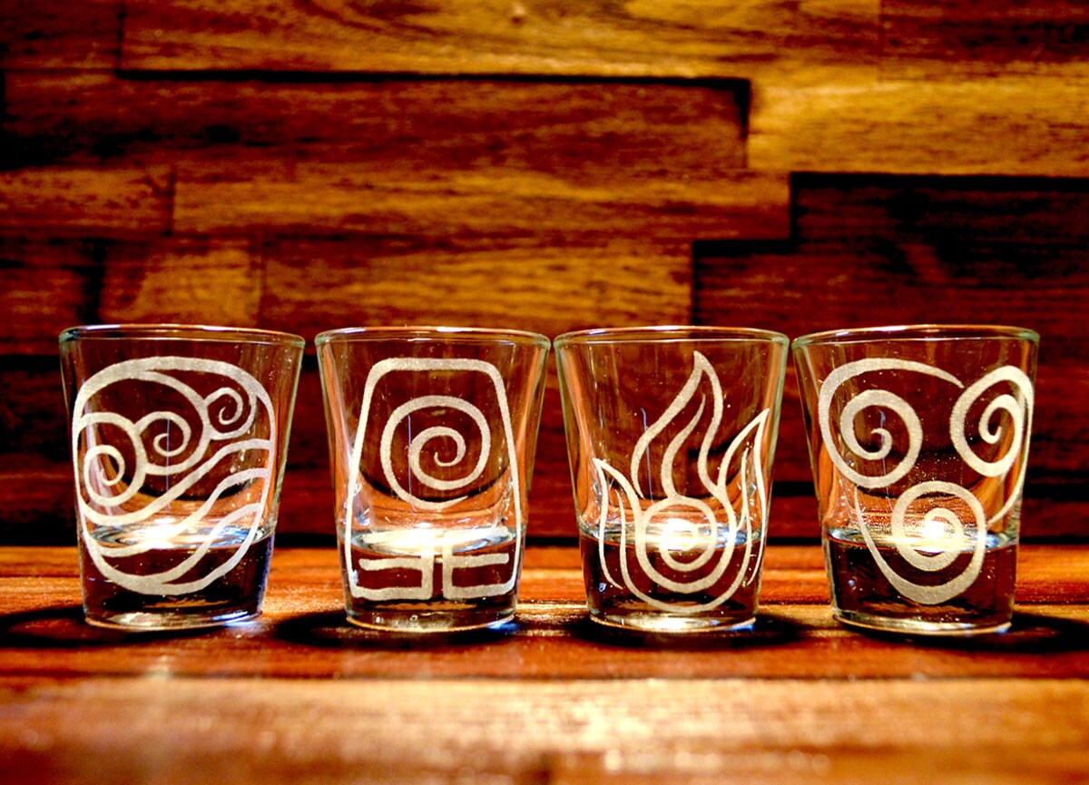 Avatar: The Last Airbender / Legend of Korra Shot Glass Set of 4