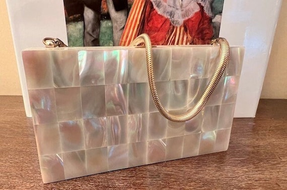 Vintage Evening Clutch Mother of Pearl Luxury Minaudiere Etsy UK