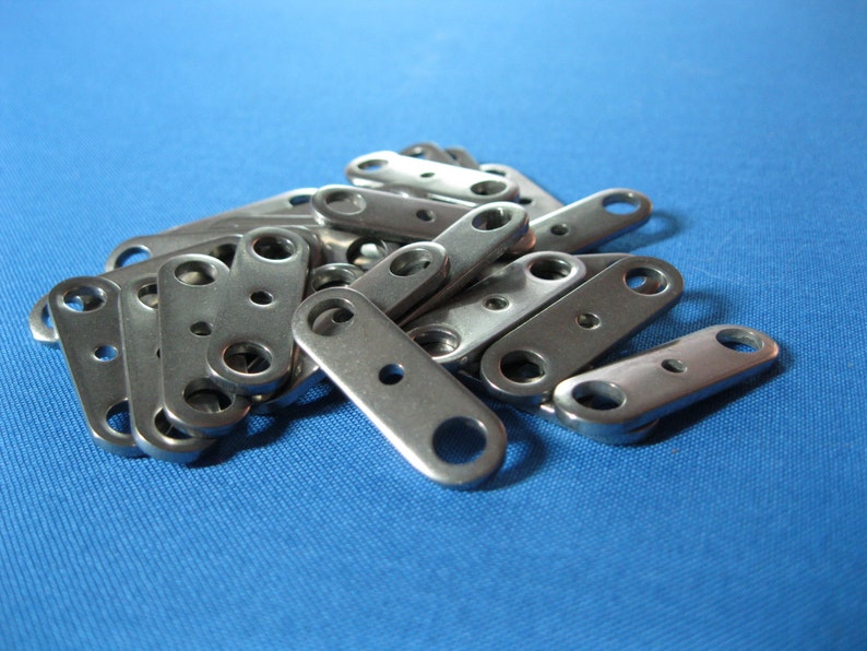 Pack of 30 Steel Stop Motion Armature Compression Plates with 15 nuts & bolts image 4