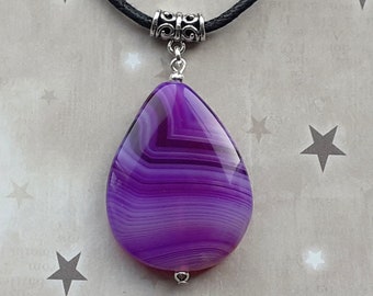 Purple Agate Necklace