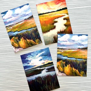 Greeting Cards (set of 4), Coastal South Carolina Island Landscape