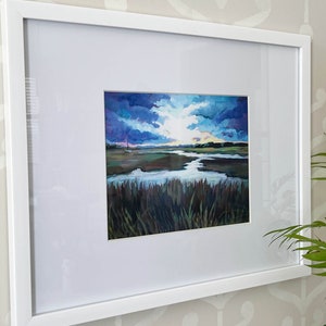 Archival Art Print, Sunset Edisto Island, Coastal SC artwork, Carolina marsh lowcountry, Beach art