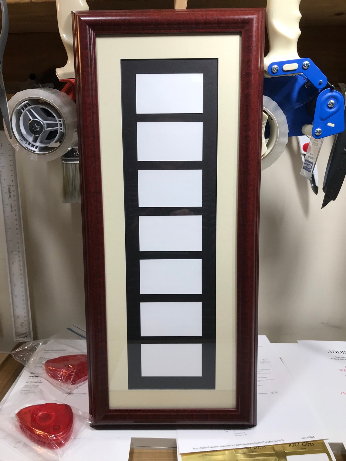 Business Card Collection Holder Frame Perfect Personalized Etsy