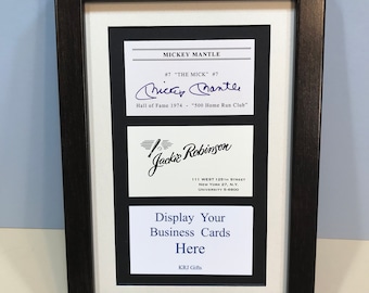 Personalized Business Card Frame, Executive Gift, Career History Display