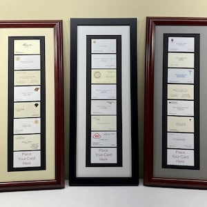 Personal thank you Gift, Framed Business Card Display Office Wall Art for Realtor, Doctor, Pharmacist Retirement Gift, birthday, graduation