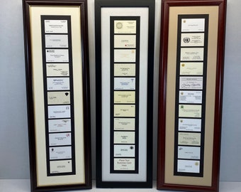 Framed Business Card Display, Personalized Executive Gift