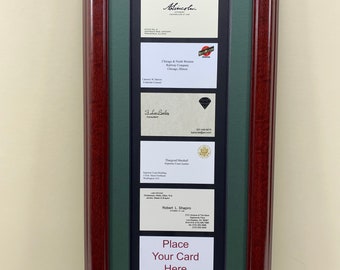 Mother's Day Gift Custom Framed Business Card Display, Lawyer Gift, Office Decor