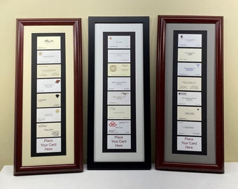 Personal Mother's Day, Framed Business Card Display: Executive Office Decor, Professional Gift