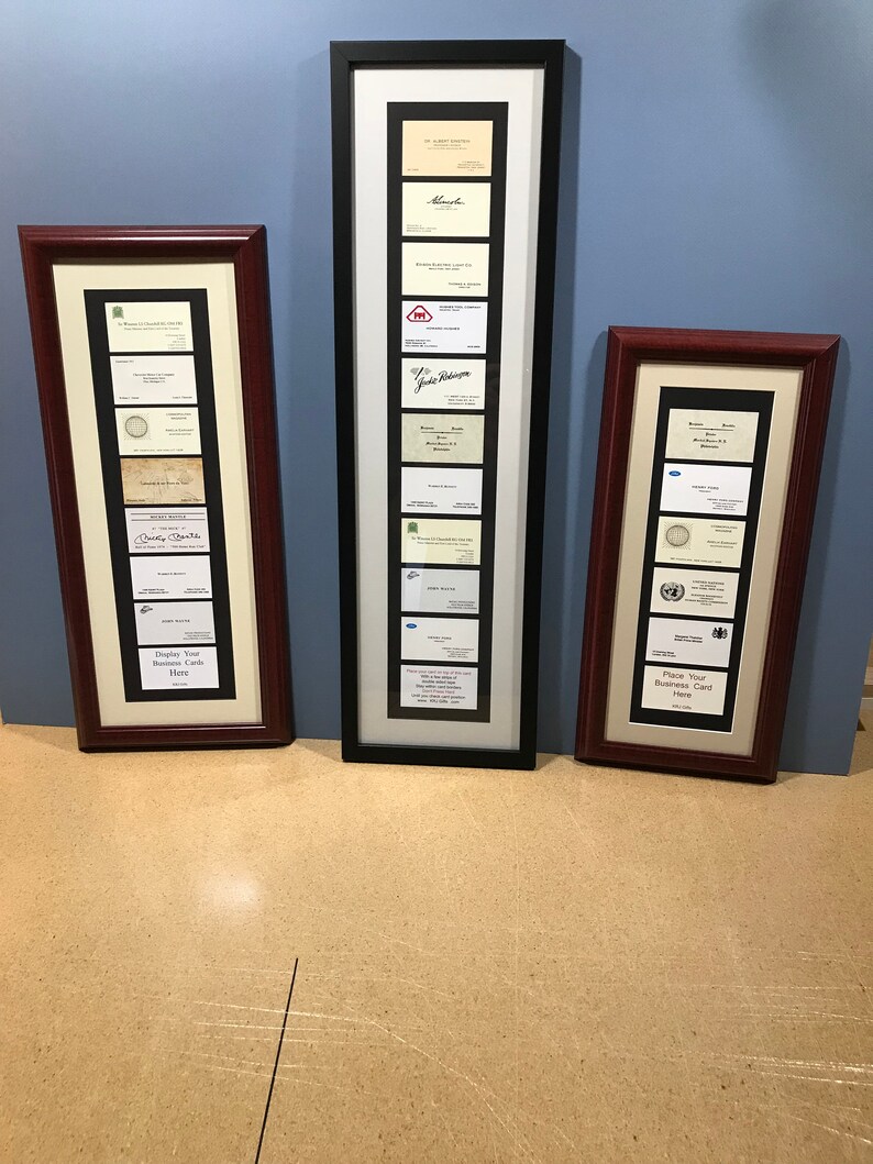 Business Card Collection Holder Frame Perfect Personalized Etsy