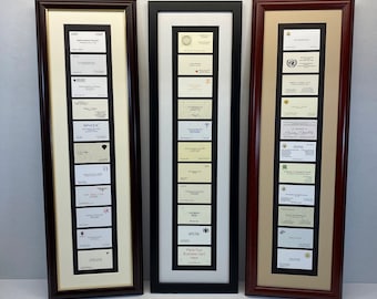 Personalized Graduation Gift, Father's Day Business Card Frame: Executive Wall Decor, Corporate Gift