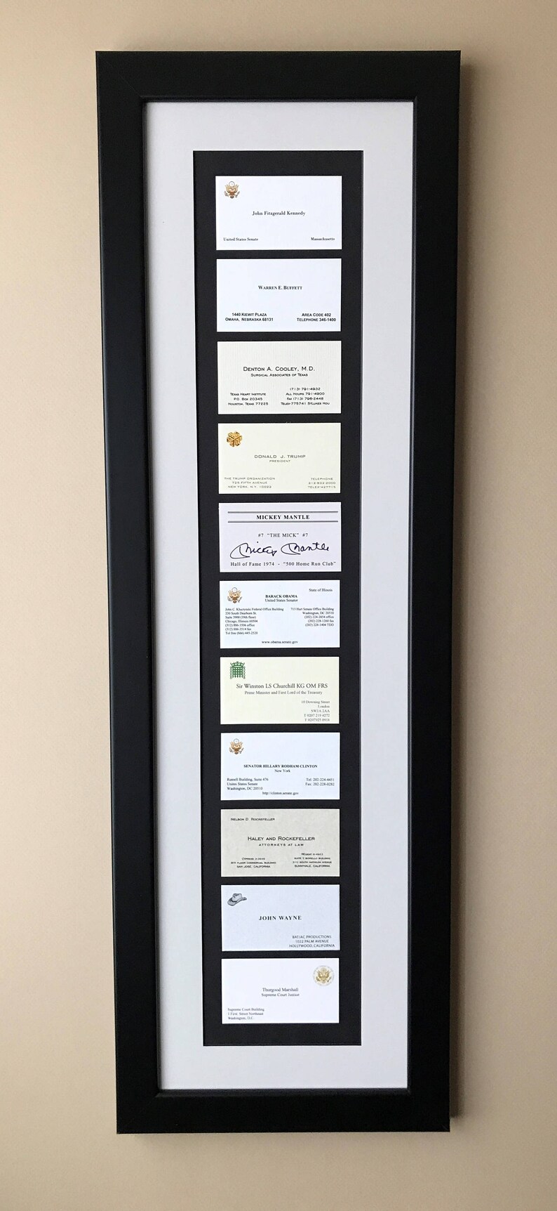 Custom Business Card Frame 11 Card Display Frame Rustic | Etsy