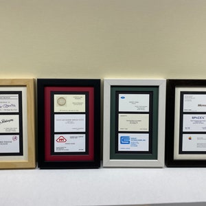 Personalized Business Card Frame: Unique Appreciation Gift for Professionals, Graduates, and Retirees,  father's day, birthday, office gift