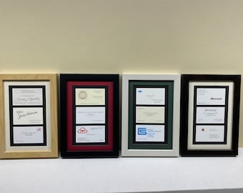 Personalized Business Card Frame - Custom Professional Gift for Office Display & Career Milestones