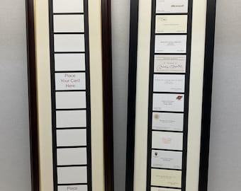 Framed Business Card Display Corporate Gift Employee Appreciation Recognition Award Office Decor Professional