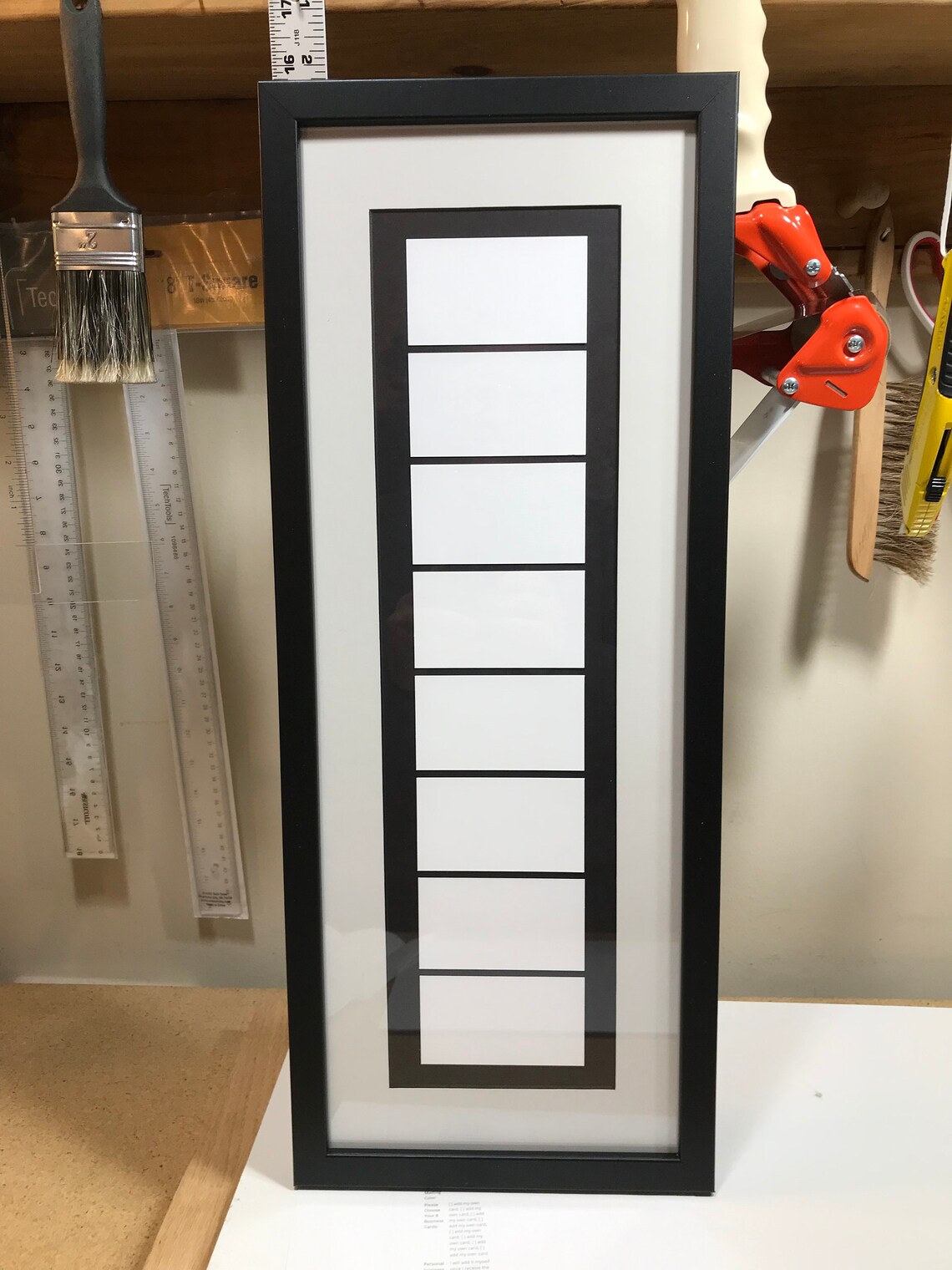 Business Card Collection Holder Frame Perfect Personalized Etsy