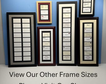 Father's Day, Framed Business Card Display, Office Wall Art, Personalized Gift, Graduation