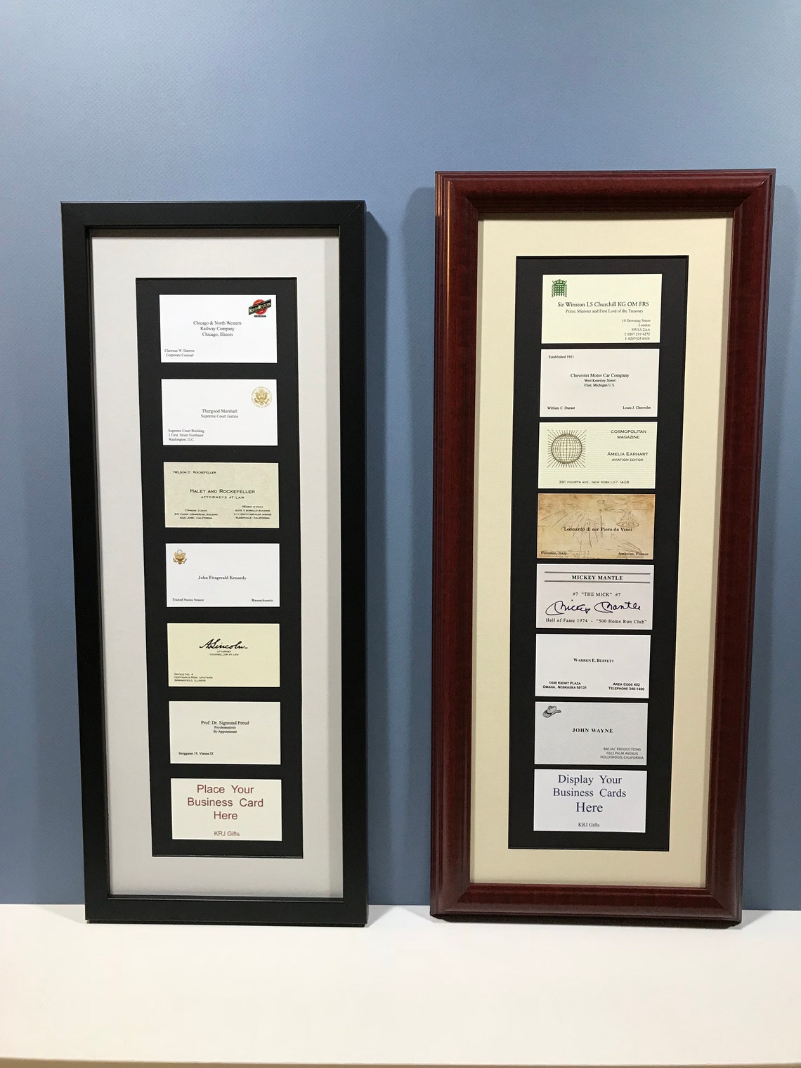 Business Card Collection Holder Frame Perfect Personalized Etsy