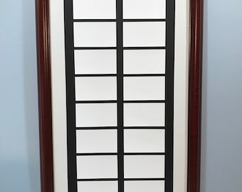 Personalized Business Card Frame: 18-Card Career Timeline Display