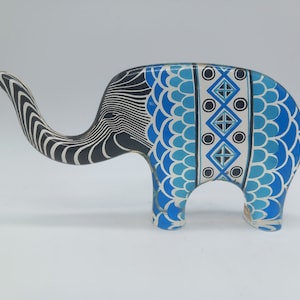 Abraham Palatnik Brazil  Lucite Acrylic Blue Elephant figurine 1970s rare model