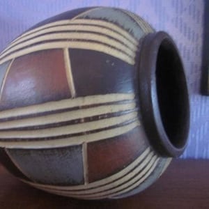 Huge klinker vase German art pottery vase post Bauhaus mid-century design