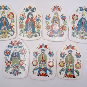 Figjo Flint SAGA Norway - 7 cutting boards breakfast boards ceramic 70s modernist rare