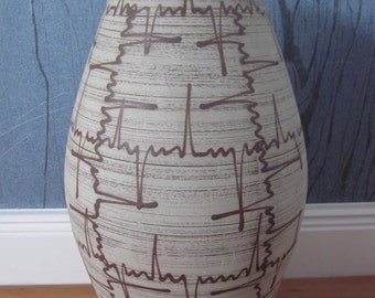 Scheurich floor vase cardiogram decor rare 50s 60s design mid-century WGP