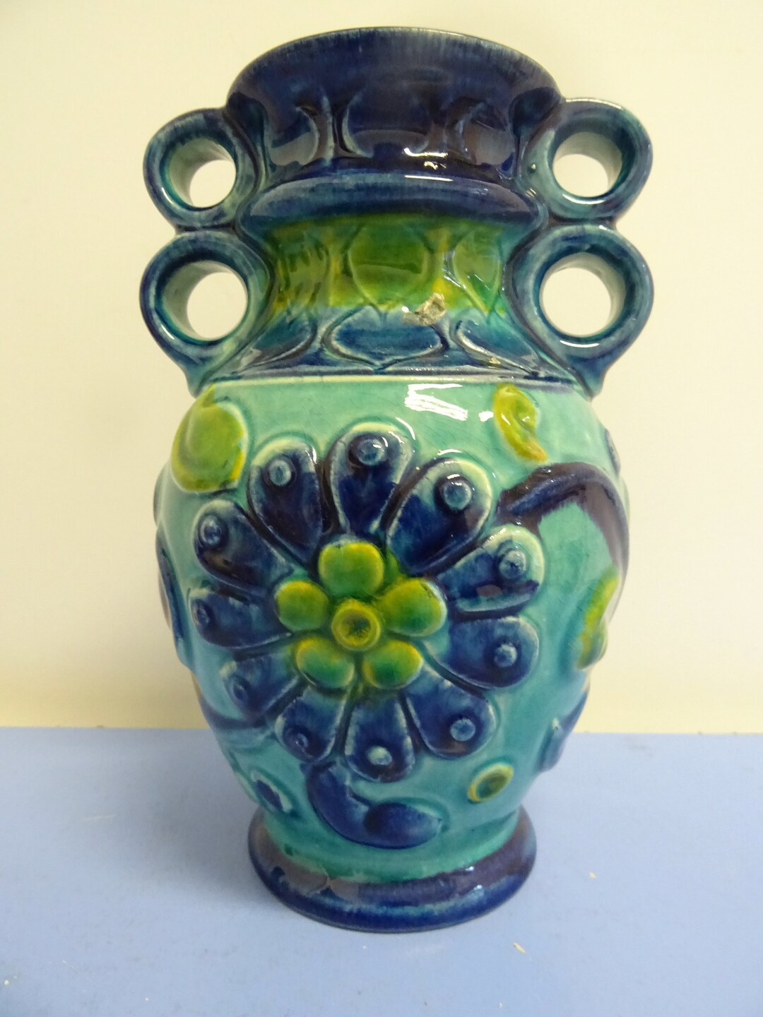 Bay Keramik Vase Keramik Keramikvase Blumenvase türkis 70er Etsy.de