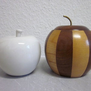 Vintage wooden APPLE ice bucket Lancraft wood 50s 60s mid-century design