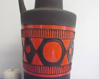 Schlossberg ceramic Germany huge German floor vase stunning 60s 70s design