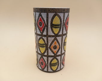 Alvino Bagni Italy vase ceramic ceramic vase graphic decor 50s 60s alla moda