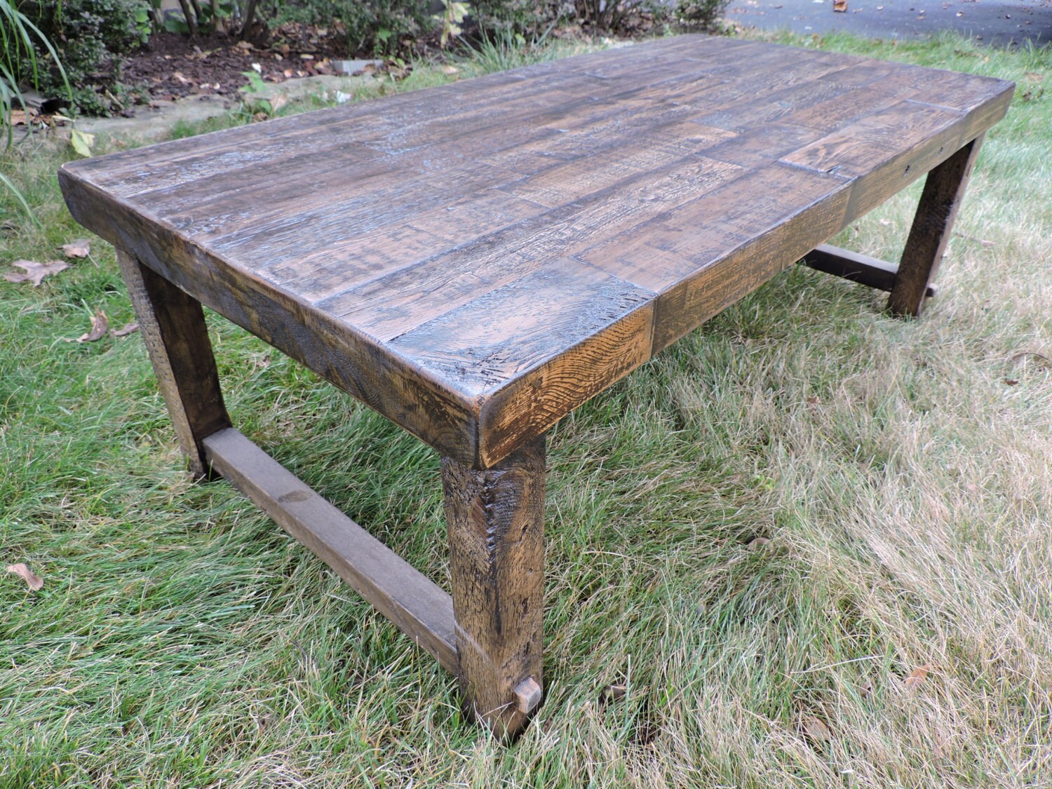 Barn Wood Coffee Table. Vintage reclaimed top. Mortise and Etsy