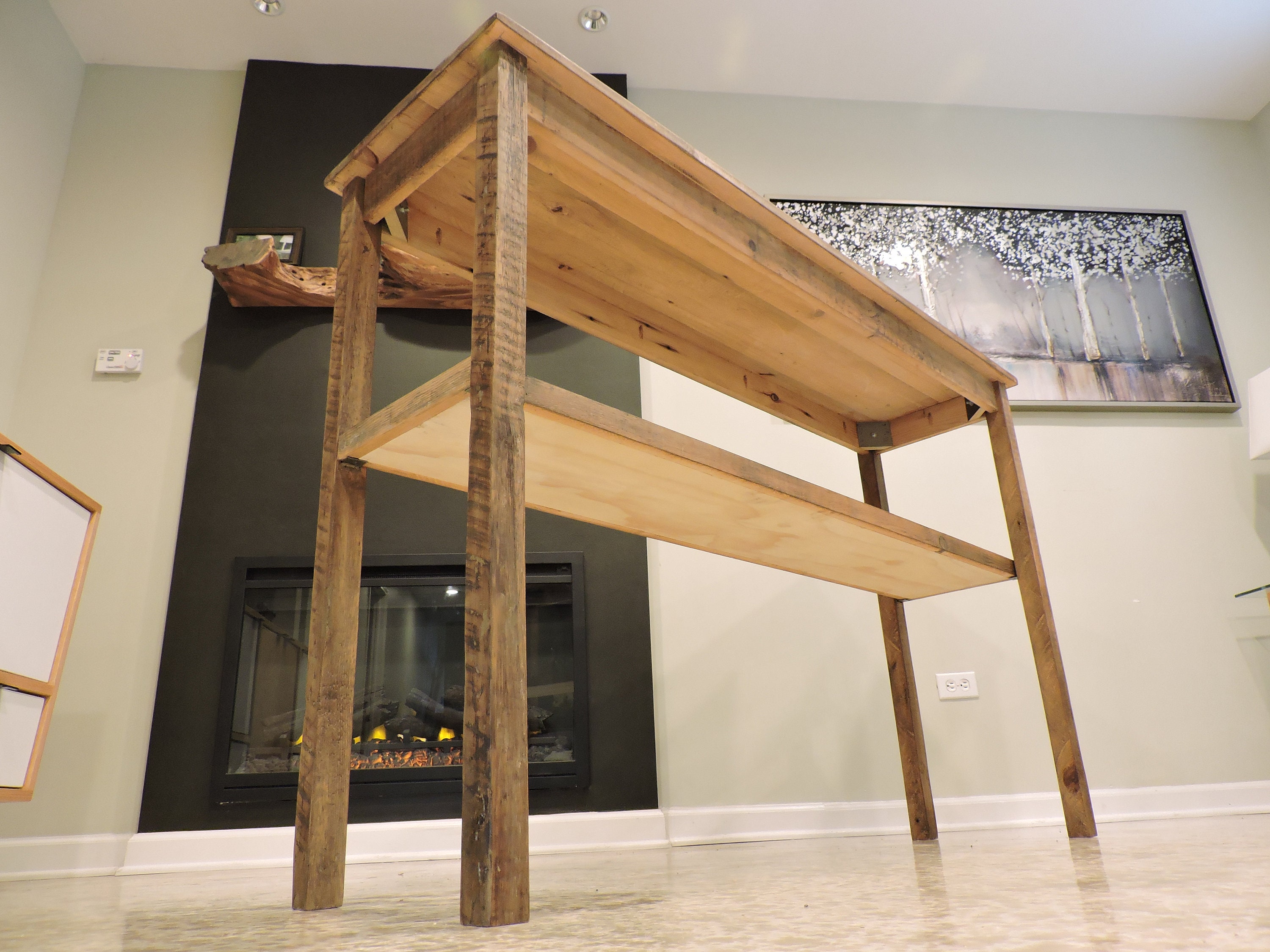 BarnWood Bar Höhe Tisch rustikal geborgen Scheune Holz | Etsy