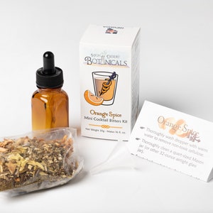 Orange Spice Mini Homemade Cocktail Bitters Kit - Just add vodka to make 200 servings