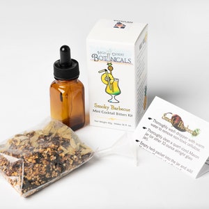 Smoky Barbecue Mini Homemade Cocktail Bitters Kit - Just add vodka to make 200 servings