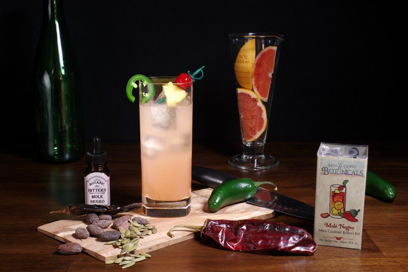 Mole Negro Mini Homemade Cocktail Bitters Kit Just Add Vodka to Make