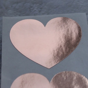 Sceaux d’enveloppe d’autocollant de coeur de papier d’aluminium d’or de rose, décor de mariage, approvisionnements d’emballage de cadeau