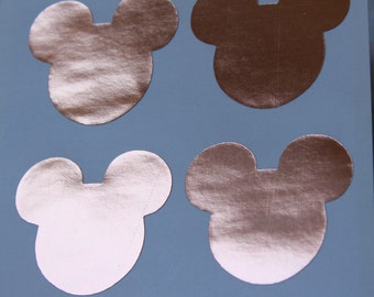 Minnie Mouse Head rose gold foil sticker envelope seals, wedding decor, gift packaging supplies