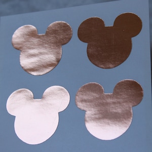 Minnie Mouse Head rose gold Folie Aufkleber Umschlag Dichtungen, Hochzeitsdekor, Geschenk Verpackung liefert