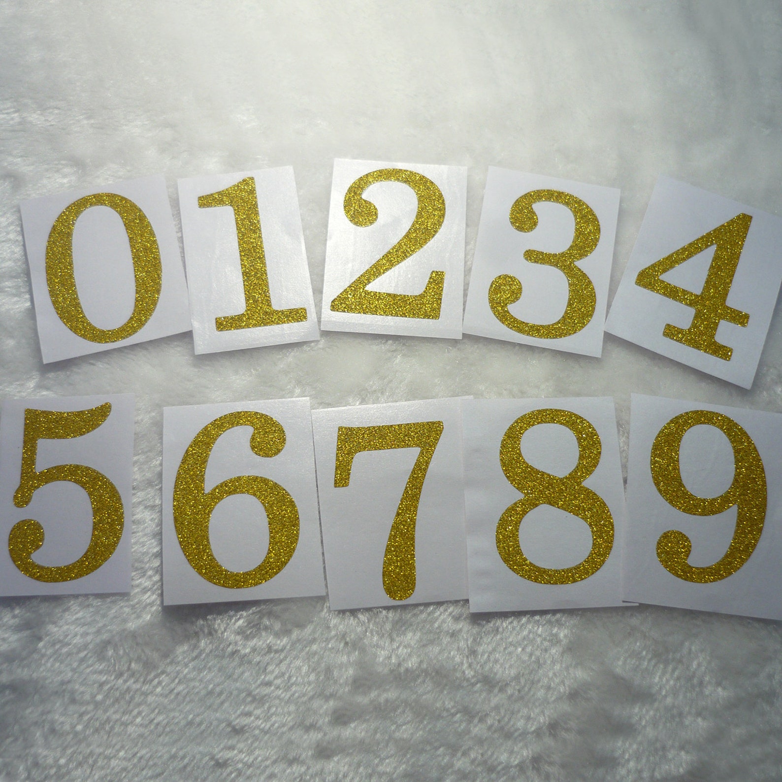 Gold Glitter Number Stickers Decorative Number Set From 0 to 9 - Etsy