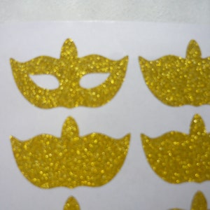 Maskerademasker gouden glitter sticker label zilver roségouden glitter envelop zeehonden, bruiloft decor, muursticker, cadeauverpakkingen
