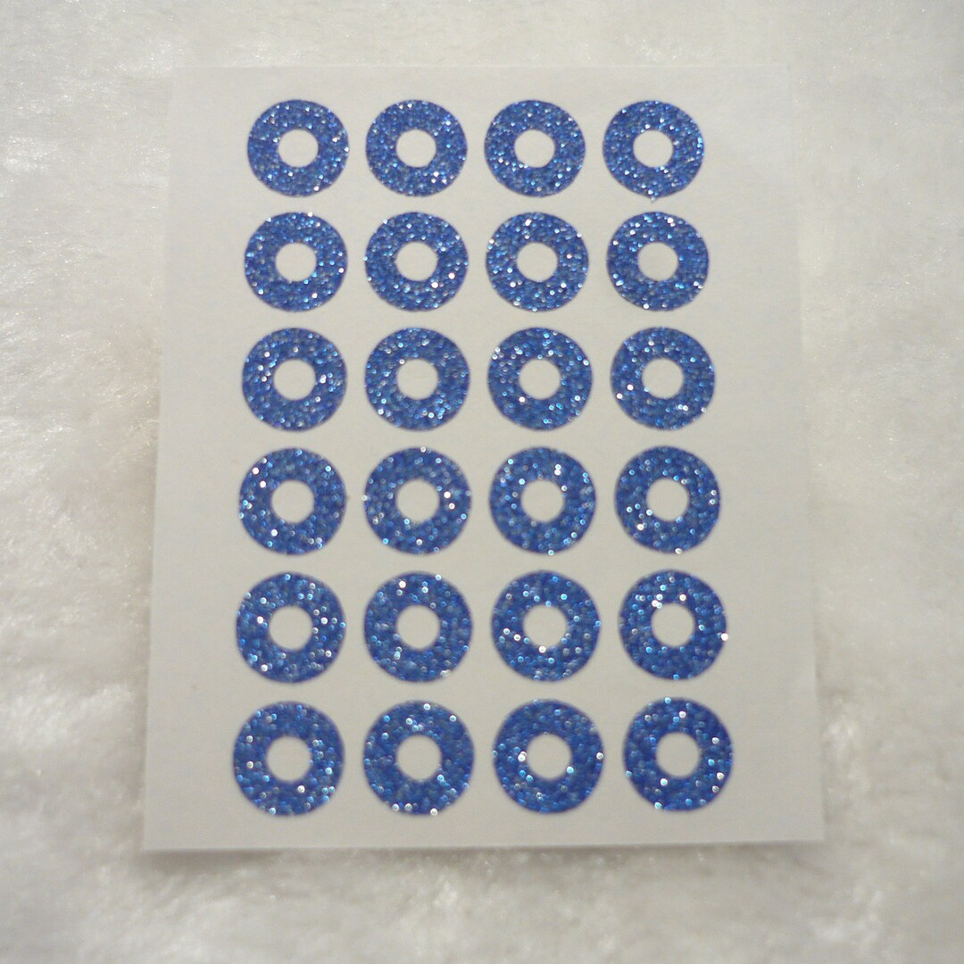 10mm Royal Blue Glitter Paper Hole Reinforcements Label Sticker Binder