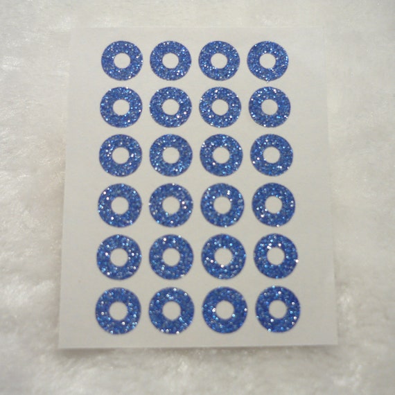 10mm Royal Blue Glitter Paper Hole Reinforcements Label Sticker