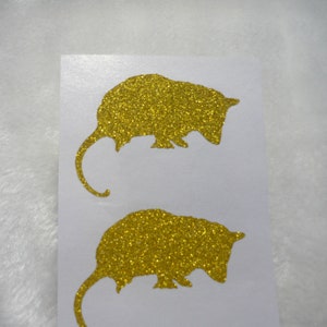 Opossum Säugetier Tier gold Glitzer Aufkleber Silber Rose gold Glitzer Umschlag Dichtungen, Hochzeitsdekor, Geschenk-Verpackung liefert